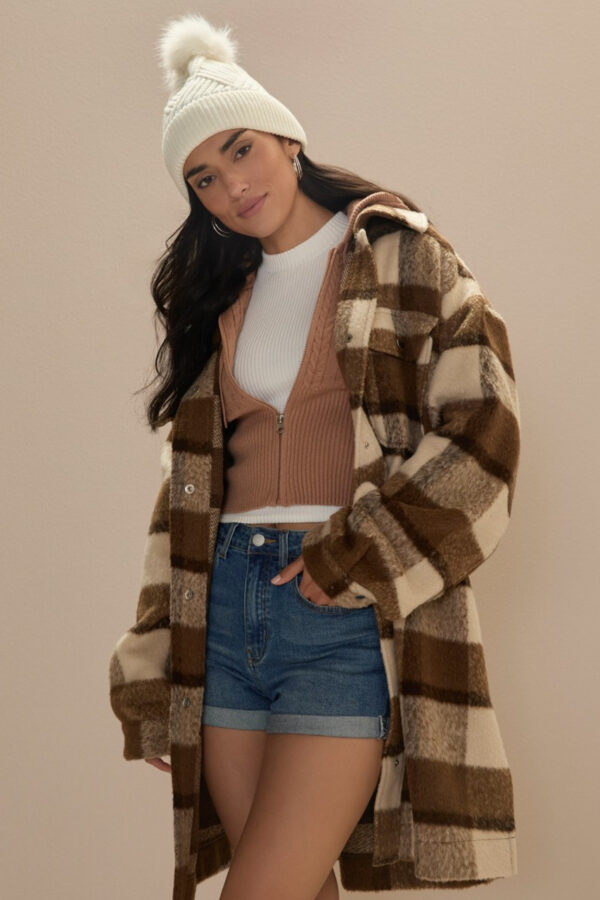 Lizzy Oversized Plaid Shacket - Image 4